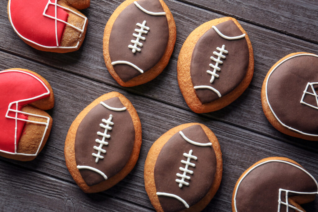 Football-themed cookies